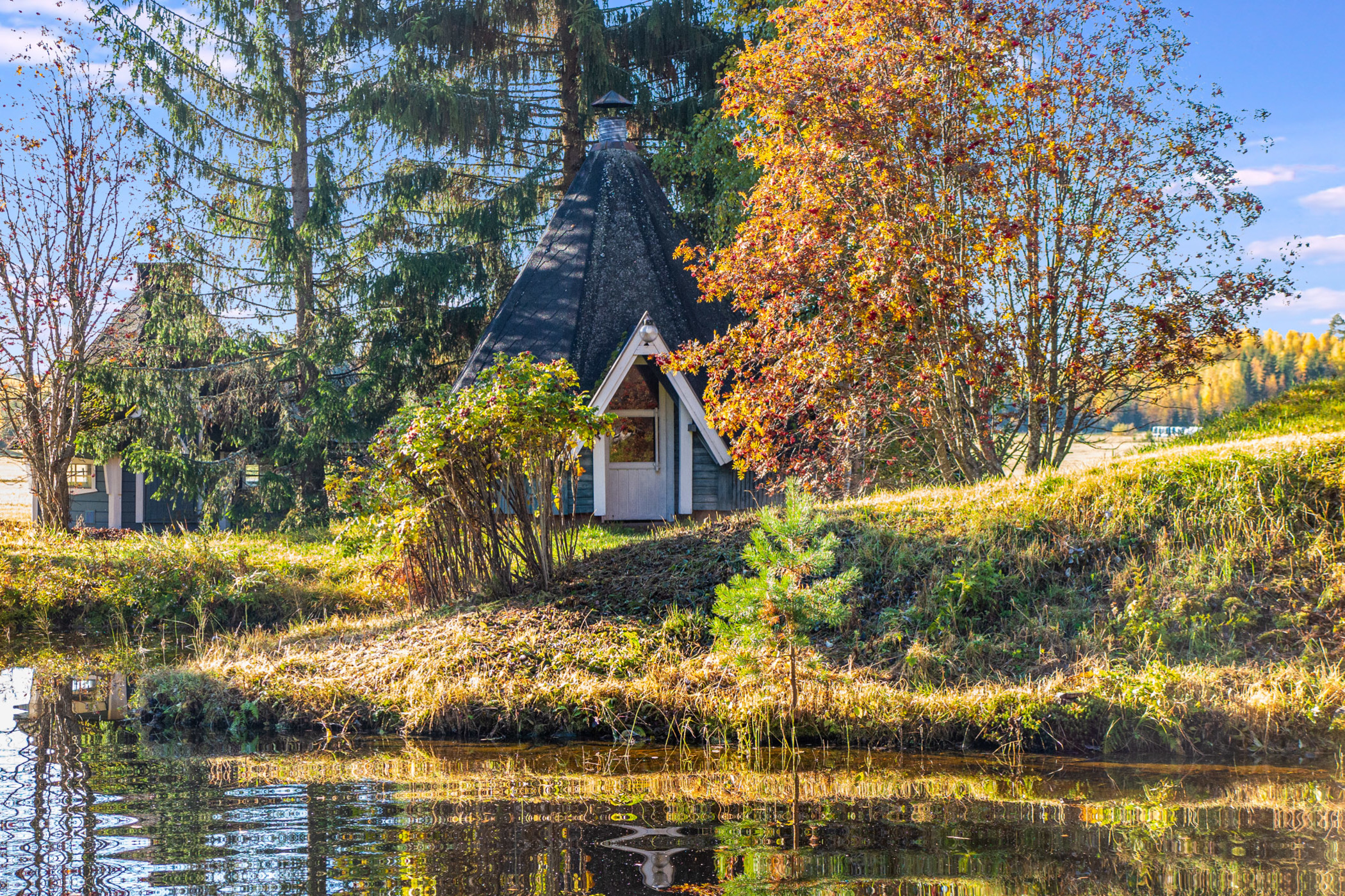 Grillikota syksyllä